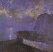 Edvard Munch Moon night oil on canvas